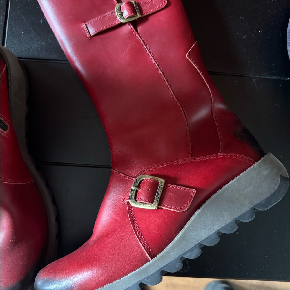 Fly London Red leather boots